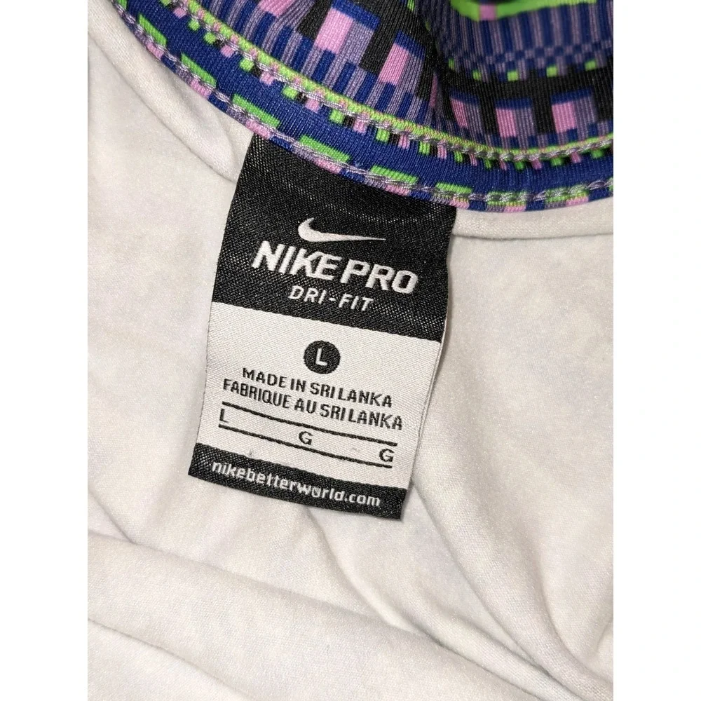 Nike Pro Dri-FIT Half Zip Pullover Top Athletic‎ Activewear Green Purple L NWOT